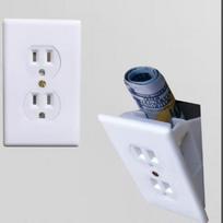Creative Hidden Wall Socket Storage Box Sight Secret Hide Pills Jewellery Security Container Stash For Coin Cash And Small Items