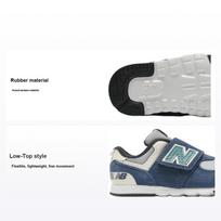 New Balance 574 New-B Hook & Loop Toddler Navy Slate Grey Baby Sneakers Blue NW574SOA 27.5