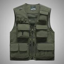 Men's Vest Four Seasons Outdoor Casual Multi-pocket Fishing Vest Photography Workwear Vest Thin Jacket XXXXXXXL