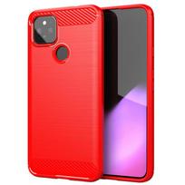 Dėklas Google Pixel 5 Dėklas Google Pixel 5 Coque Smūgiams atsparus silikoninis buferinis dangtelis Google Pixel 6 3 4A 4 5A 5 XL Fundas For Pixel 3 raudona