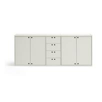 Kreminės spalvos šoninė spintelė 197x80x40 cm Wally – Teulat
