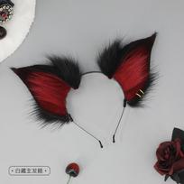 Rankų darbo plaukuotos lapės uodegos ausys Kawaii vilkšunio uodegos Cosplay aksesuarai Šventės uodega Cosplay Balti Tibeto rekvizitai Pasirodymo rekvizitai 70cm gray
