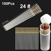 100Pcs New Multi-size Sewing Needle Stainless Steel 22/24/26# Cross Stitch Needle DIY Tail Embroidery Fabric Craft Tool
