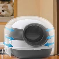 Cat Litter Box Enclosed Odor Control Folding Pet Toilet With Scoop And Lid High Sided Litter Box For Pets Indoor Home Corner China Mainland