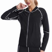 Sauna Jacket Heat-trapping Wear-resistant Comfortable Sweat Pants Weight Loss Jacket for Workout XL Top**