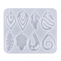 Earring Pendant Silicone Mold Geometric Heart Epoxy Resin Mould Keychain Charm