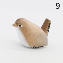 Multi-style Cute Wood Carving Bird Mini Handmade Small Bird Ornament Carving Painting Wooden Bird Figurine Home Decor