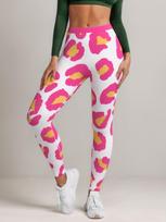 High Elasticity Women's Digital Print Yoga Cropped Pants - Spring/Summer Casual Wear M