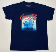 Coca-cola Polar Bear Graphic T-shirt Men Large Blue Short Sleeve S