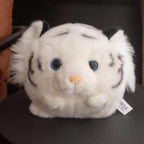 Premium-Quality Cute Top-Grade Stuffed High-Standard Animal First-Class Round High-Standard Tiger High-Standard White Superior-Grade Siberian 18cm