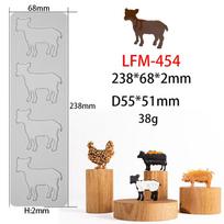Animal Theme Silicone Mold Pad - Pig Cow Sheep Chicken Fondant Cake Decorating Tools Chocolate Lace Mat Mould for Desserts
