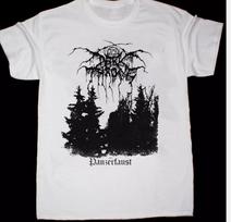 Rare Darkthrone Band Cotton Short Sleeve Basic White All Size Unisex T-Shirt XL
