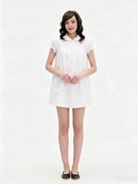 Sister Teng Style Doll Collar Puff Sleeve Mini Dress L balta