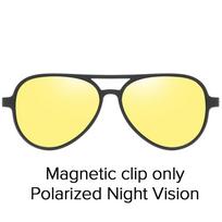 Aviacijos magnetinis spaustukas ant akinių rėmelio Vyriškas optinis trumparegystės akinių rėmelis Receptiniai Pilotiniai Poliarizuoti magnetiniai spaudžiami akiniai nuo saulės yellow