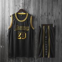 (Black 23#, XXXXL) Lakers LeBron James adult and children's jersey set 110cm