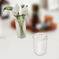 Small Glass Vase Flower Pot Clear Modern Art Crafts Mini Bud Arrangement Container