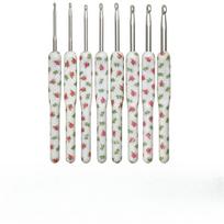 8pcs/set Sewing Crochet Hooks Ceramic Handle Alumina Crochet Hooks Knitting Needles Set Sewing Crochet for Weave Sewing Needles DIY Tool without packaging