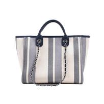 Bag New shoulder messenger bag Large capacity striped chain Class Bucket bag Women's bag Handbag
