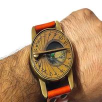 Steampunk žalvarinis riešo kompasas-saulės laikrodis Laikrodis, Kolekcinis jūrų kompasas, Kalėdinė dovana vyrams