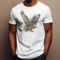 Eagle Owl Tee, Watercolor Owl Bird Wildlife Lover Gift, Bird Watching T-shirt 3XL