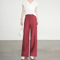 White Linen Wide-leg Pants for Women In Summer Thin Style Lazy and Relaxed Texture Cotton and Linen Pants Casual Straight Yamamoto Pants M