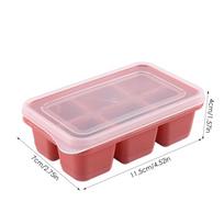 Large Ice Cubes Tray with Lid Silicone Square Ice Cubes Mold for Whiskey Cocktails Bourbon Soups Treats