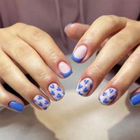 Valentine Press on Nail Stick On Nail Artificial False Nail Square Fake Nail French Nail Tips 12 Sizes for Womens Girls 1