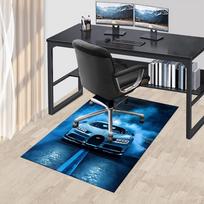1 vnt. Bugatti Chiron Anime Animacinis Dizainas Biuro Kėdės Kilimėlis Neslystantis Kilimas Tinka Namų Dekoro Svetainei Miegamajam Žaidimų Kambariui Gimtadienio Dovana Viskas 100cm by 120cm blue