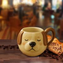 A Positive And Cute Dog-faced Mug That Can Instantly You And Melt Your Heart! One Size