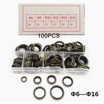 100/ 245pcs Washer Seal Assorted Sealing Gasket Set Silicone Rubber O-Ring Assortment Kits M6 M8 M10 M12-M30