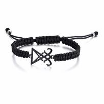 Earrings Sigil Of Lucifer Satanic Symbol Seal Of Satan in Black Stainless Steel Demon Side Of Lucifer Satanic Earing Jewelry