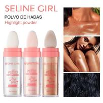 SELINE GIRL Fairy Highlight Pat Powder Highlight Glitter Powder Grooming Brightening Natural Three-dimensional Blush