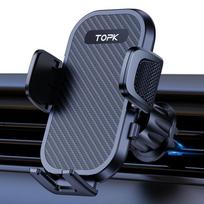 TOPK Car Phone Holder Mount Upgraded Stainless Steel Hook Cell Phone Holder for Car Air Vent Mag-Safe Compatible All Phones juoda