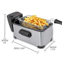 2000W 3.5L Multifunction Kitchen Grill BBQ Tool Electric Deep Fryer Stainless Steel French Fries Chicken Frying Machine