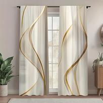 2PCS Black & White Cow Print Rod Pocket Style Curtains for Bedroom And Living Room Decorative Window Treatment 60×150