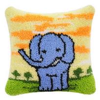 Cartoon Embroidery Latch Hook Knitted Embroidered Pillow Knooppakket Cute Animal Latch Hook Rug Kits Smyrna Package Carpet DIY