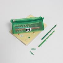 Transparent Large Capacity Pencil Case & Travel Cosmetics Organizer Round Pencil Case