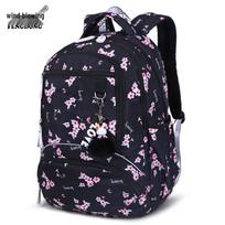 Women's Multifunctional Print Backpack - Large Capacity Casual Schoolbag for Students 16-inch