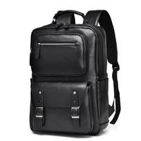 Kadi Kangaroo Men's Retro Business Backpack - Large Capacity, Laptop Sleeve, Model 2655
