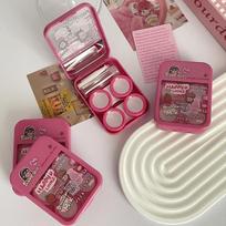 Mielas mini kontaktinių lęšių dėklas rinkinys mergaitėms Kelioninis nešiojamas kontaktinių lęšių dėžutė Kontaktinių lęšių laikymo konteineris gray