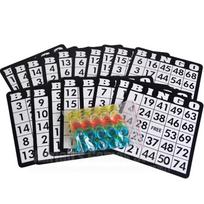 Bingo rinkinys Tradicinis Bingo Loterijos Šeimos Žaidimo Rinkinys Narvelių Kamuoliukų Kortelių Skaitliukų Vakarėlio Bingo žaidimas As shown #1