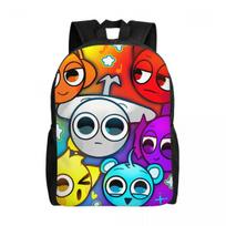 Sprunki Incredibox Game Teenage Backpack with Pocket Student Business Daypack for Men Women Laptop Computer Canvas Bags 16 inches