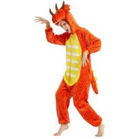 Vienos dalies animaciniai dinozauro pižama Cosplay kostiumas Helovino vakarėliams Vaidmenų žaidimo apranga Storas flanelinis miegui skirtas drabužis Žiemos šiluma Namų drabužiai L tamsiai žalia spalva
