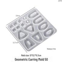 DIY Crystal Resin Molds: Irregular Oval, Hollow Heart, Moon Shapes for Earrings, Pendants, Keychains