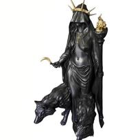 Witch Statue Halloween Decoration Greek Goddess Statue Home Decoration Modern Magic Hound Resin Sculpture Decoration