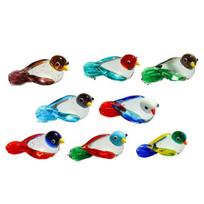 Hand Blown Glass Bird Figurine Mini Decorative Animal Statue Miniature Collectible Bird Ornament for Home Office Table Decor