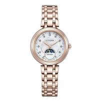 CITIZEN Exceed series 50m waterproof light Quartz super titanium super titanium strap 28.2mm women's watch mother-of-pearl dial EE1026-71D