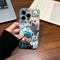 Sweet Phone Case for Samsung Galaxy S20 S21 S22 S23 S24 S25 FE Plus Note20 Ultra 4G 5G Glossy Film Hard PC Cover White Seal Samsung S25 5G
