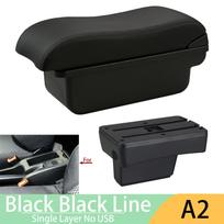 For Peugeot 307 Armrest Box For Peugeot 307 CC Convertible Car Armrest Storage Box Interior Retrofit Dedicated Car Accessories A2 Black Line No USB
