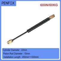1 PC 450mm-530mm 60kgs/600N Universal Strut Bars Gas Spring Shock Absorber Hydraulic Lift Support Strut Bar RV Bed Car Machine 22-10-180-450